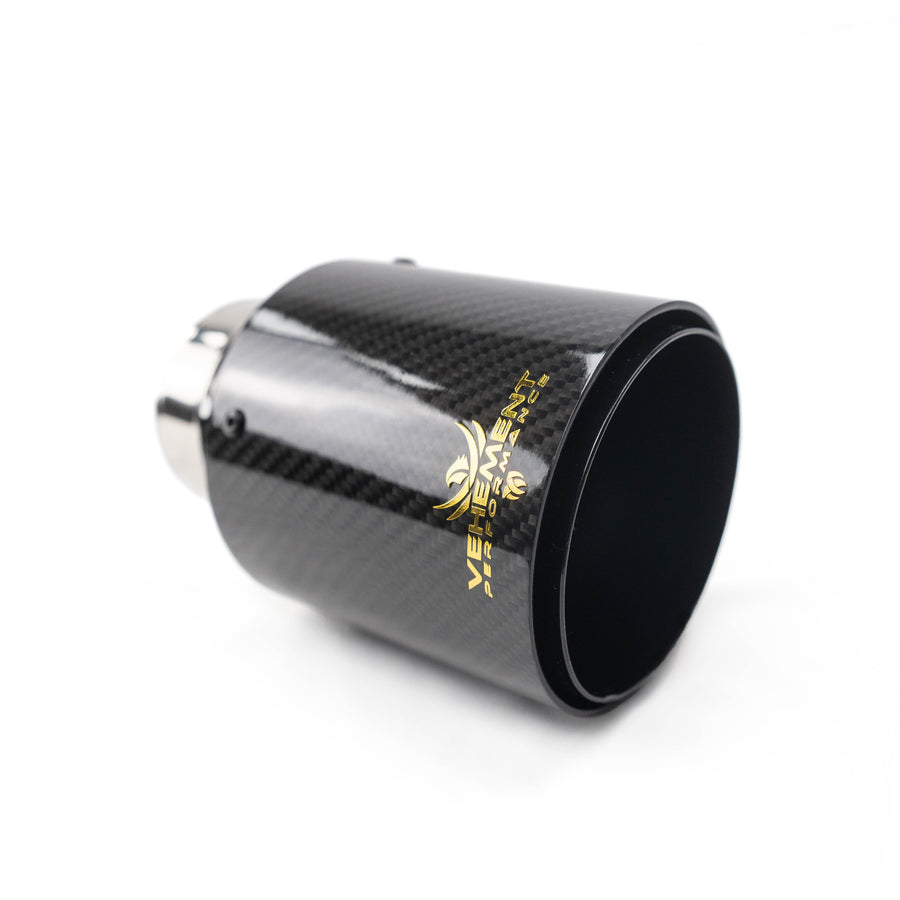 TIPS ORNAMENT TOBA - EVACUARE DIN CARBON SI INOX NEGRU 76MM, INTRARE 63MM, LUCIOS