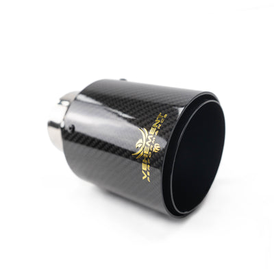 TIPS ORNAMENT TOBA - EVACUARE DIN CARBON SI INOX NEGRU 101MM, INTRARE 76MM, LUCIOS