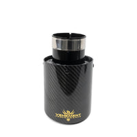 TIPS ORNAMENT TOBA - EVACUARE DIN CARBON SI INOX NEGRU 76MM, INTRARE 63MM, LUCIOS